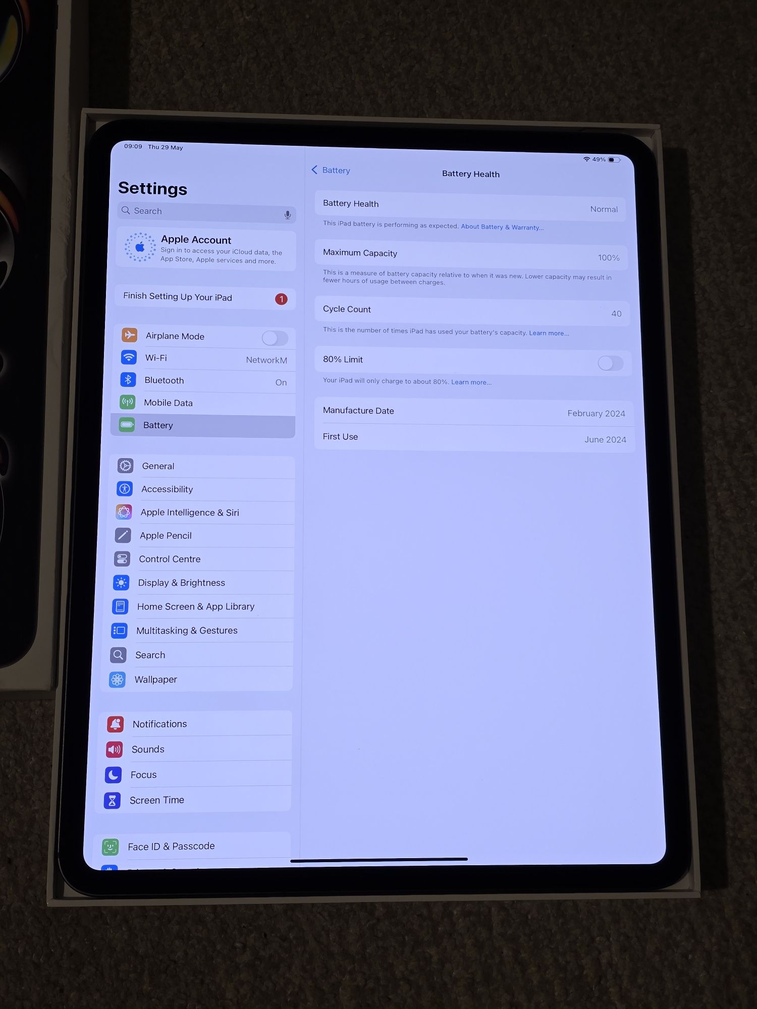 Tabletă Ipad Pro 13" (M4), 256GB, Wi-Fi + Cellular, Space Black