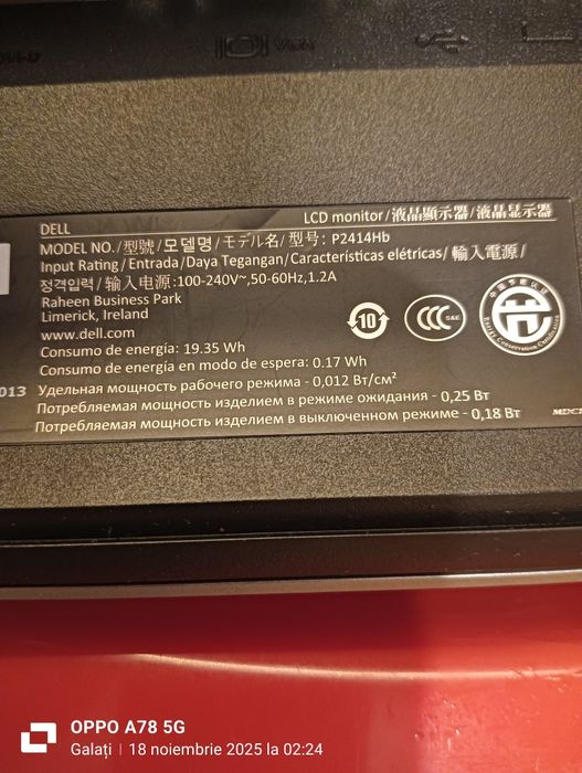 Monitor Dell P2414Hb