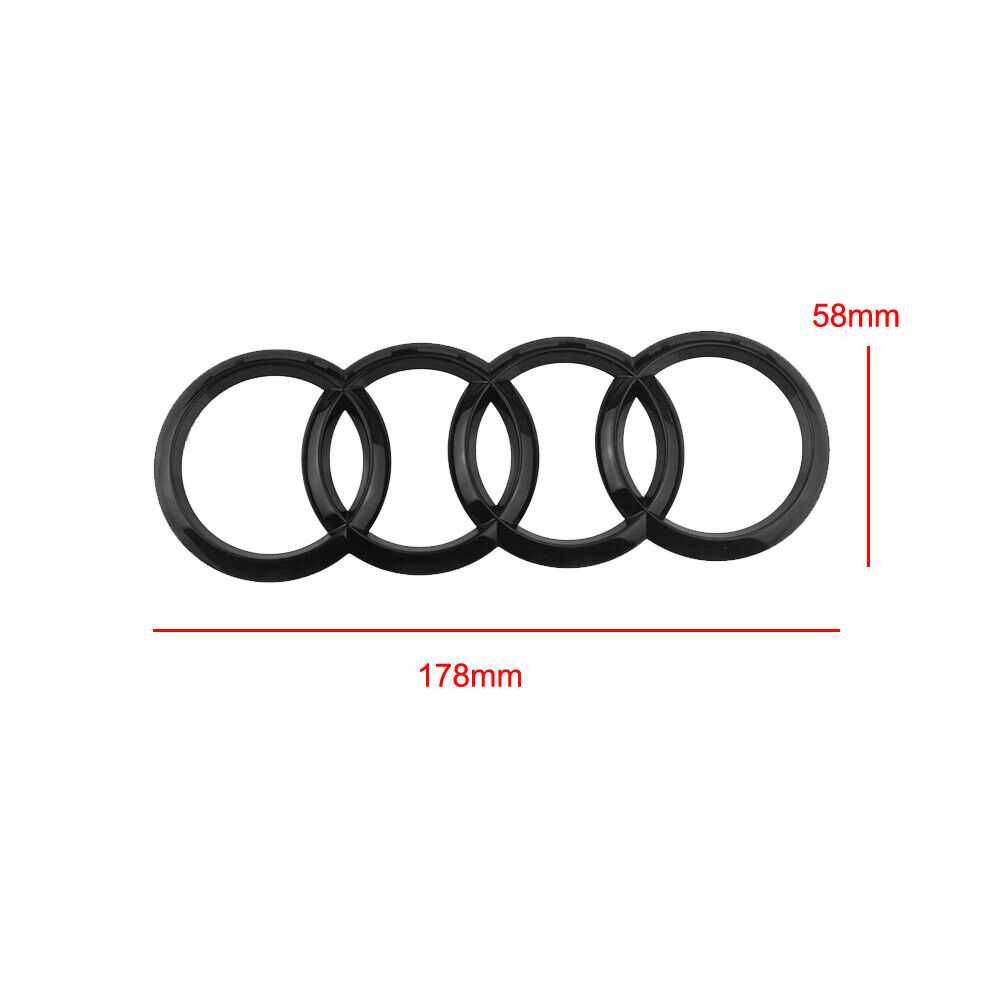 емблема задна емблема Ауди Audi A4 A7 R8 TT 178mm черен гланц