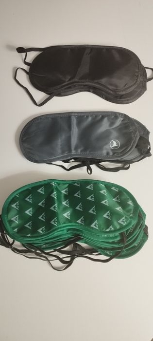 Маска для сна 9 зелёных, 2 чёрные, 2 серые