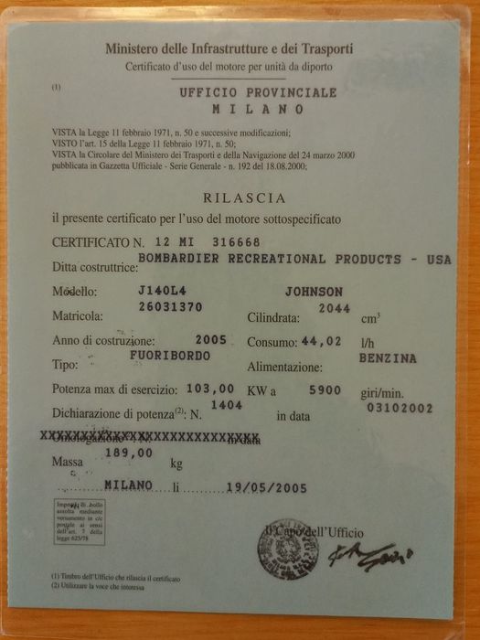 Motor Johnson 140 cp