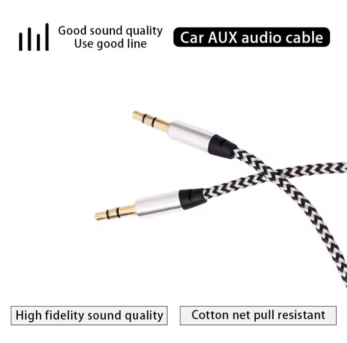Cablu Audio (Aux Cable) Pentru aparatele de acasă și mașinile
