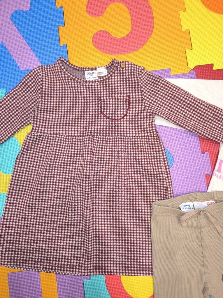 Лот дрешки Zara яке,комплект,рокля и блуза 104см