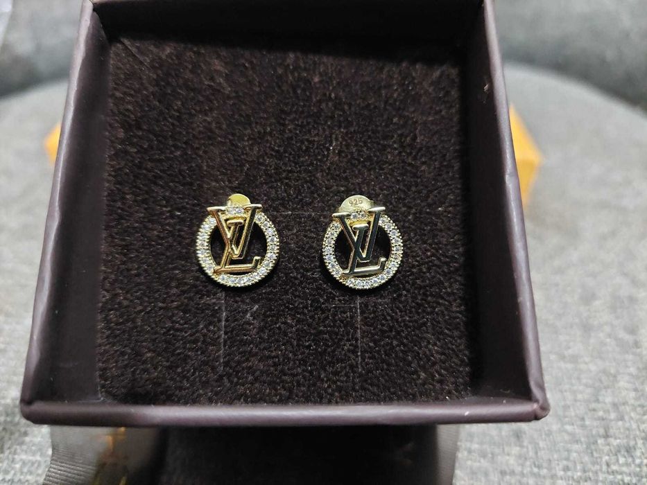 cercei Louis Vuitton LV cu strasuri superbi