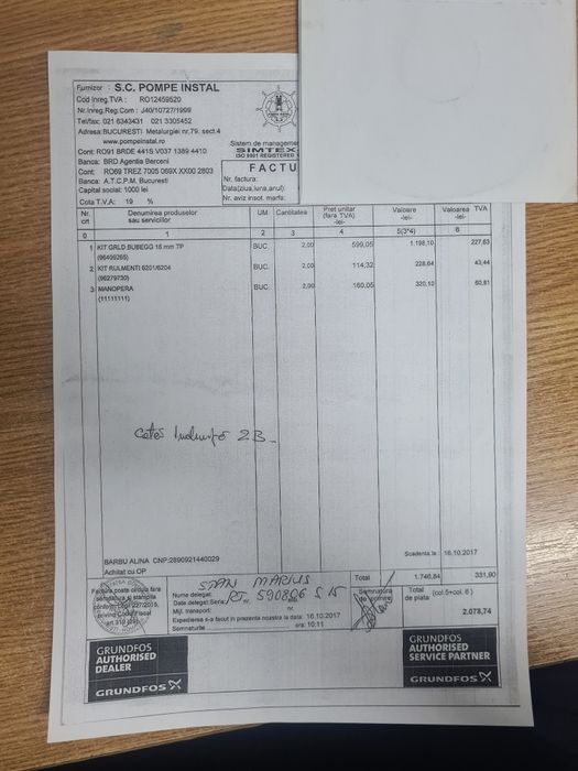 Pompa dubla circulatie Grundfos servisata