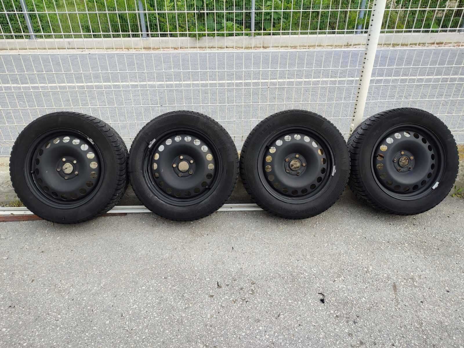 270 - 4бр. Стоманени джанти 16'' 5x105 с гуми 205/55R16 Opel Astra