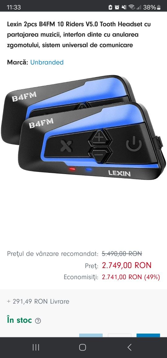 Lexin B4FM Interfon Dual Pack