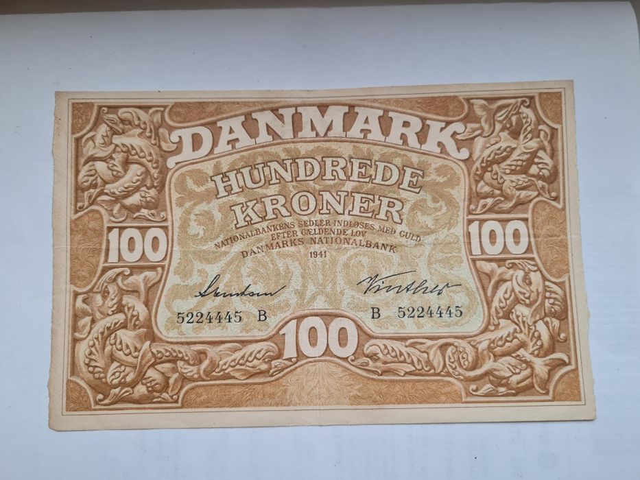 БГ.Банкноти. Дания 100 крони 1941.Гърция Рядки
