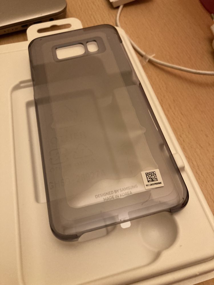 Husa Samsung S8 Plus Clear Cover si set de 2 folii de protectie
