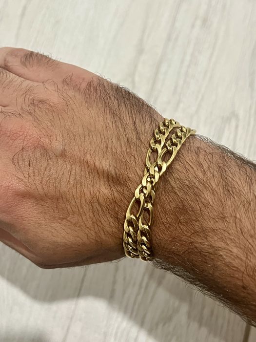 Lant de aur barbatesc de 18k stantat 750 model deosebit