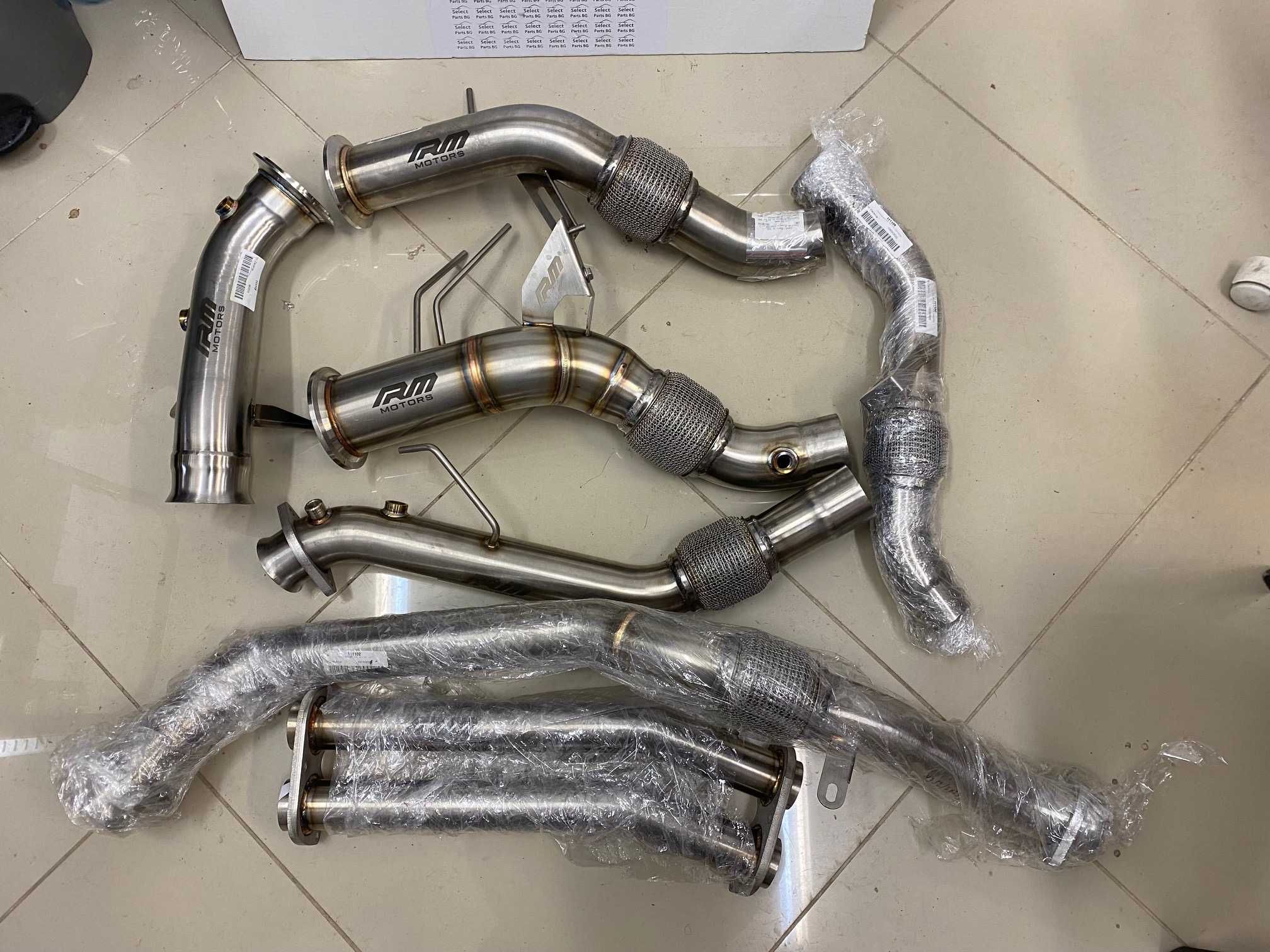 RM Motors Downpipe Даунпайп РМ Моторс BMW БМВ E90 E60 F30 F10 F15 G