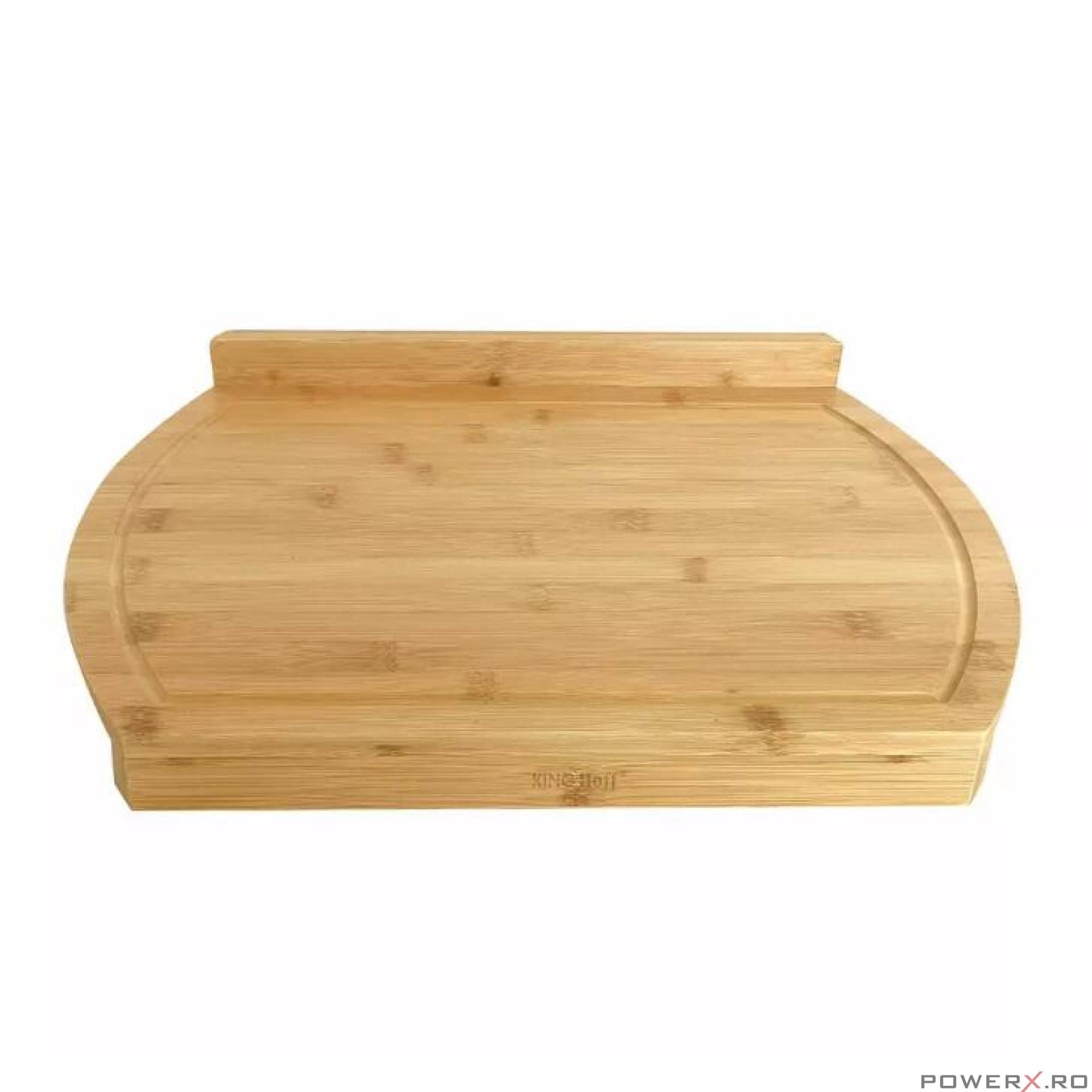 Tocator manual din bambus cu margini, dreptunghiular, 45x33x4 cm,