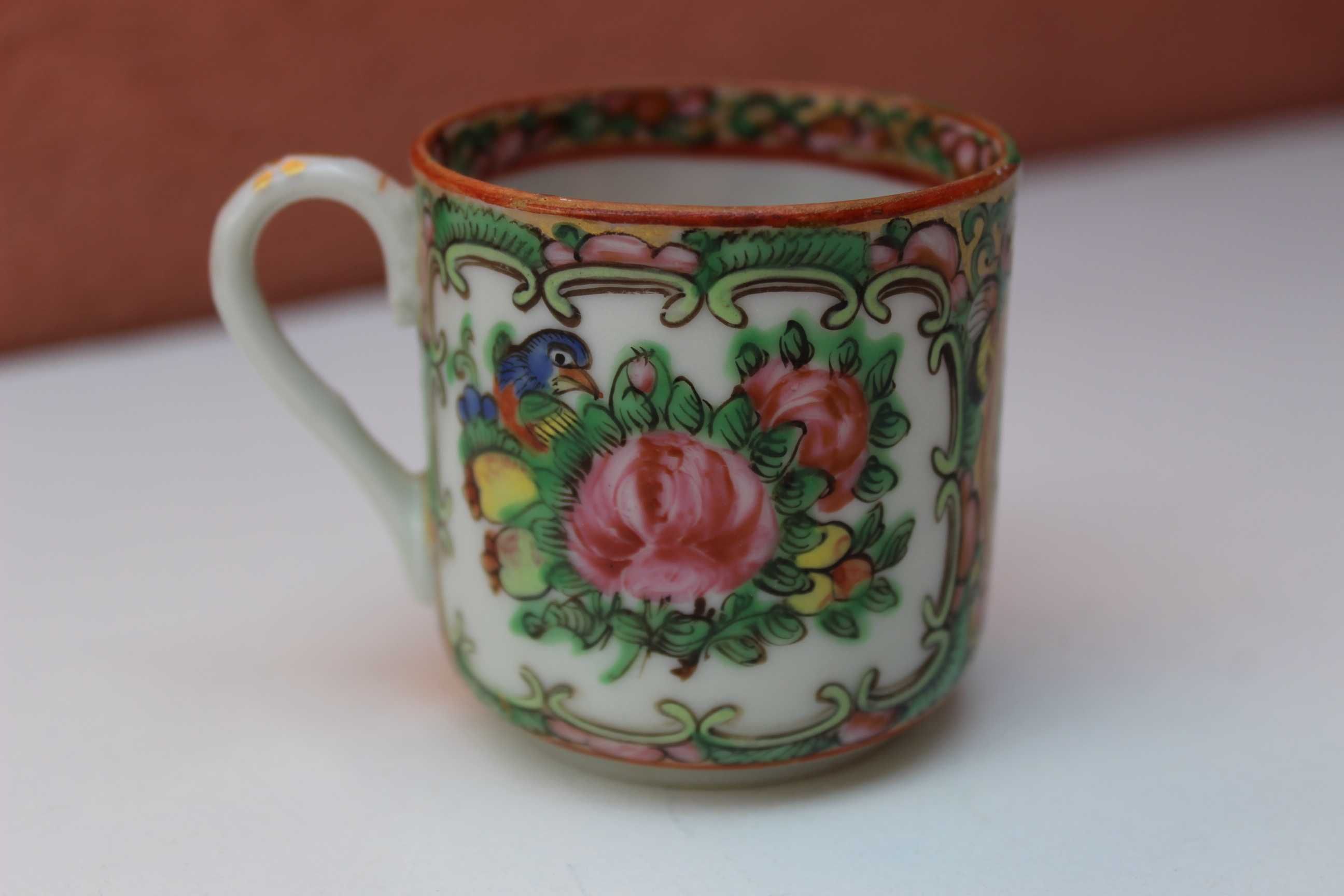 Set portelan de colectie CHINA, ROSE MEDALLION, Canton, inceput sec 20