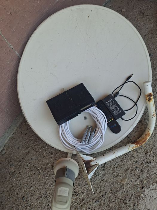 Продам отау тв комплект. Отау тв сатамын. Спутник. Антенна. Приставка