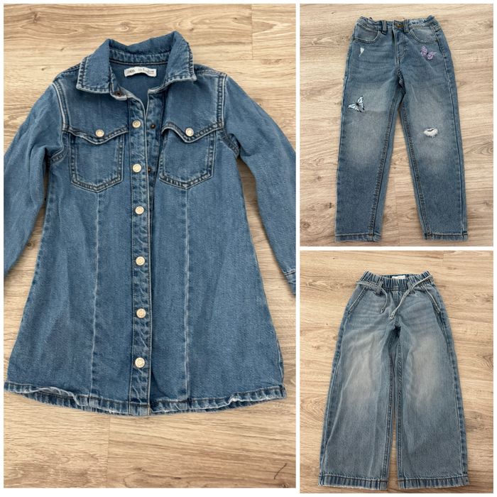 Детска дънкова рокля и дънки Zara, Sinsay  -116-122 см