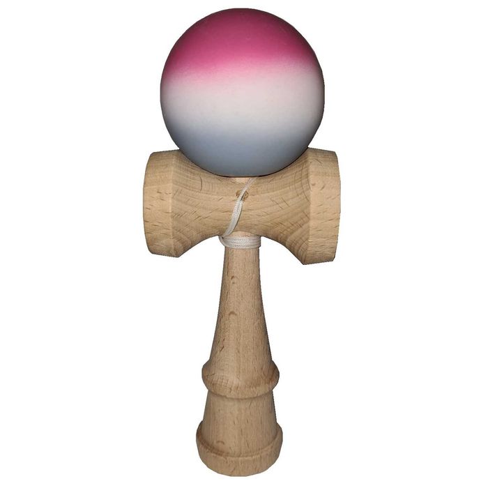 Kendama profesionala lemn fag 18 cm vopsea aderenta mata, Pink Horizon