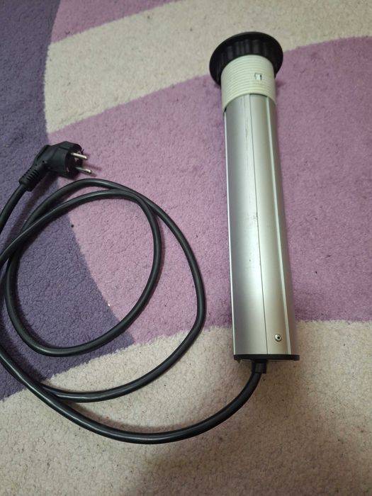 Stâlp aluminiu cu prize incastrat pentru blat 4xSchuko 230V 3500W