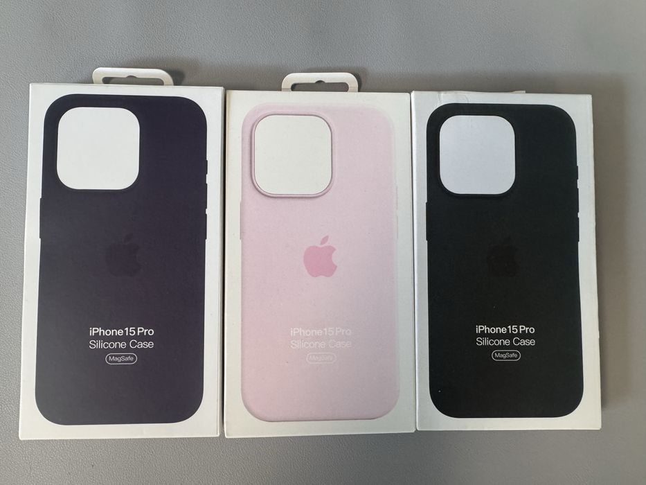 Промоция!Силиконов калъф iPhone Silicone 15/15Pro/15 Pro Max MagSafe