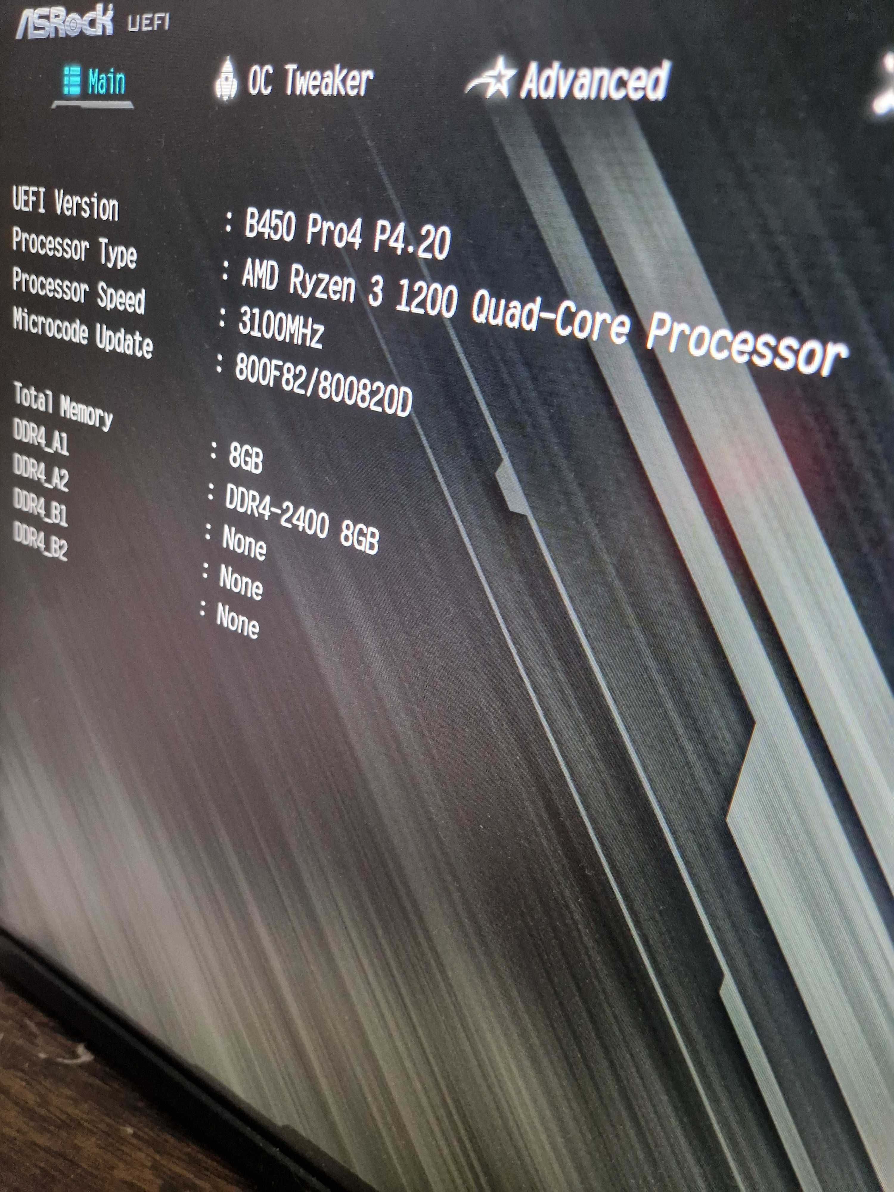 Rig mining crypto Asus B450 pro 4 ryzen 2 risere