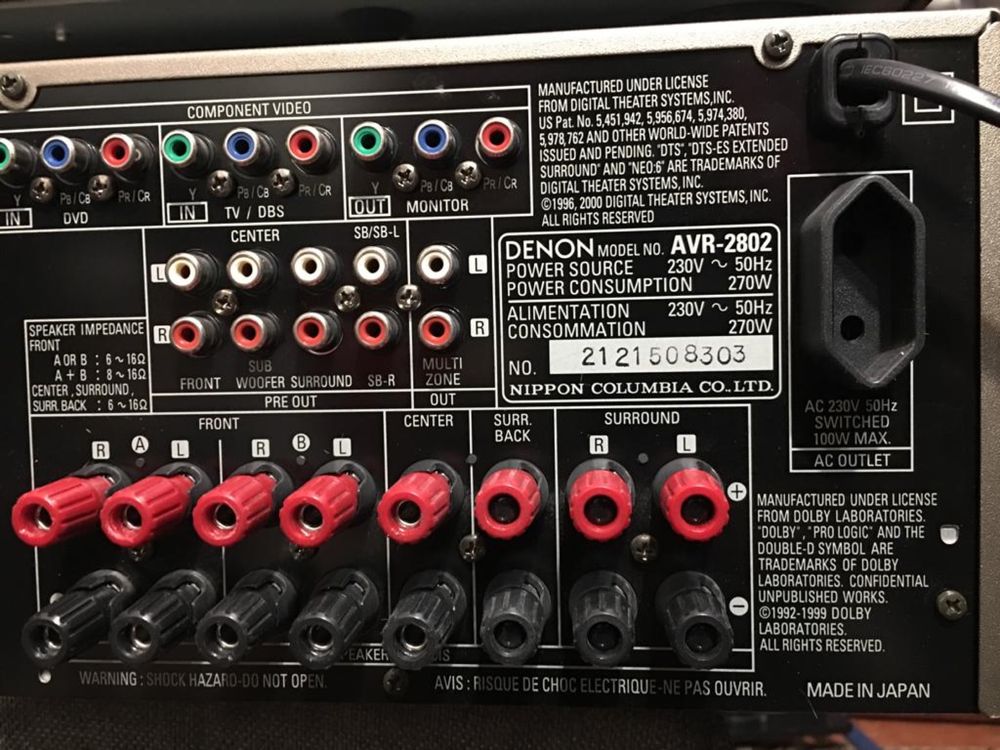 Ресивер Denon AVR-2802 (Made in Japan)