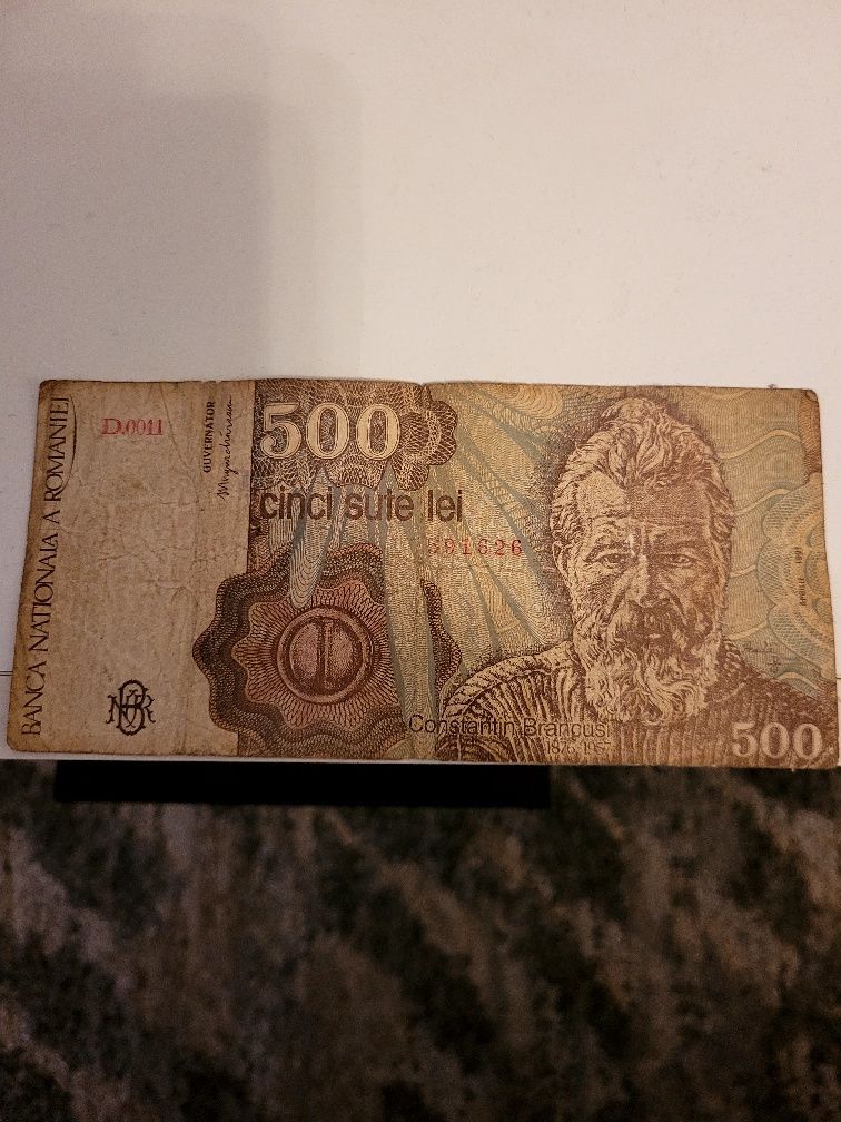 Vand bancnota 500 lei Brancusi