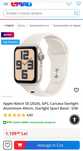 Apple Watch SE 2 (2024), GPS, Carcasa Starlight Aluminium 40mm, Starli