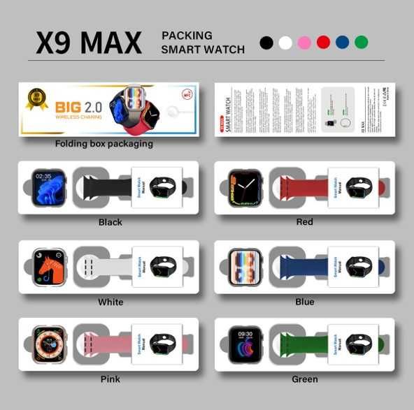 Акция! Супер качество смарт часы/smart watch X9 MAX, умные часы, Blue