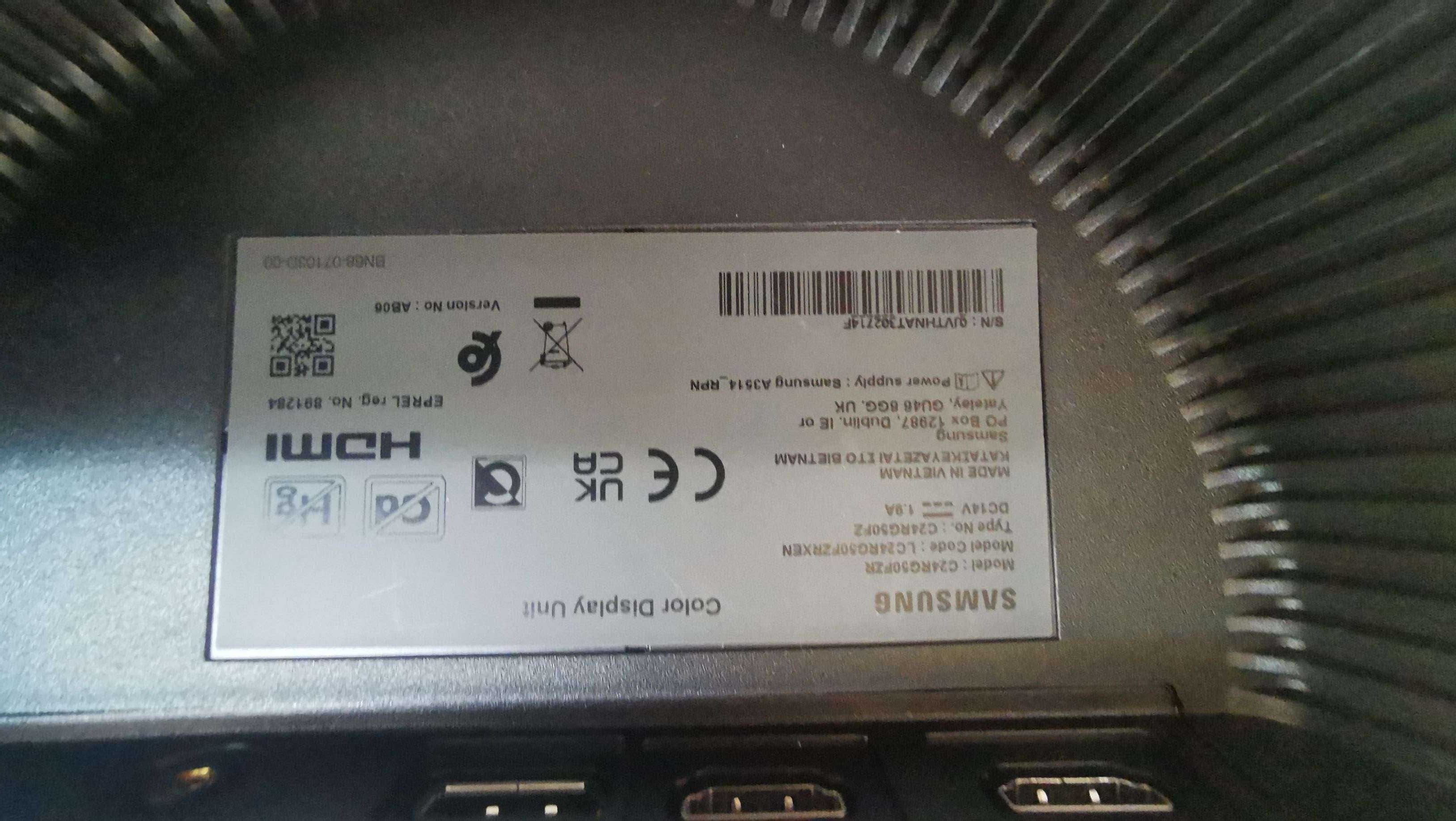Monitor curbat Samsung odyssey 23.5" 144hz 4ms