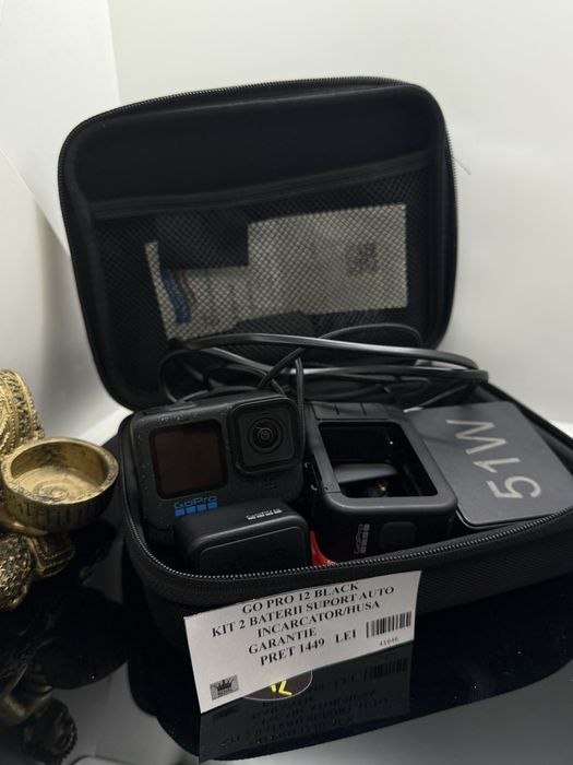 Amanet Royal: Camera GoPro 12 Black/ kit baterie rezerva si suport