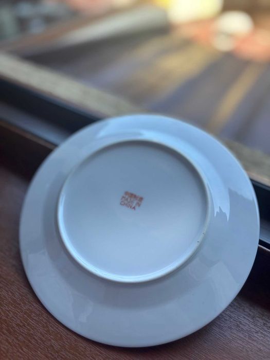 Farfurie chinezească/pictată manual/monograme de bun augur/20,5cm.