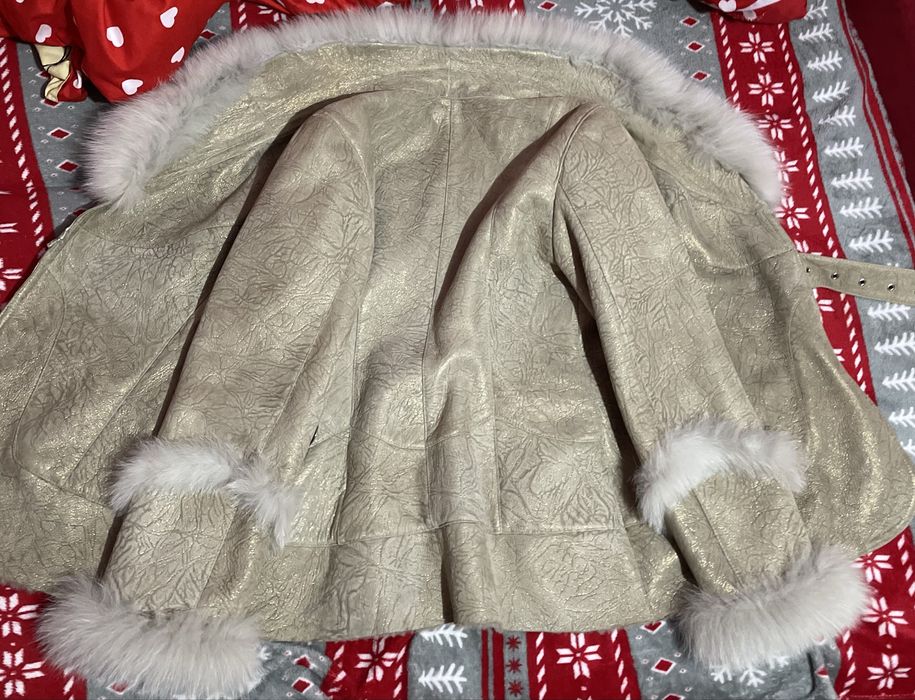 cojoc din blana de vulpe argintie