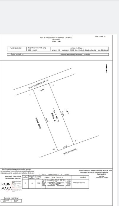 Vand teren 750 mp apropiere Bucuresti sau Targoviste ideal casa