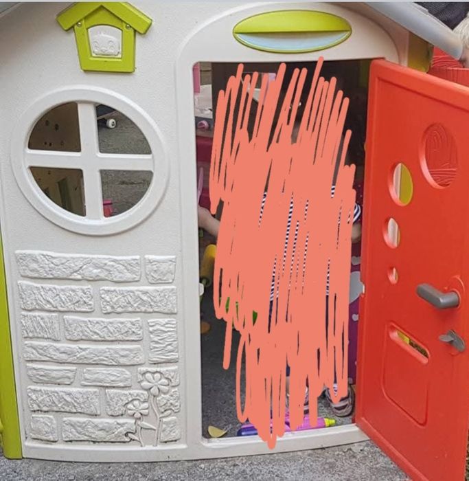 Casuta Smoby  + set masa & scaun ikea copiii