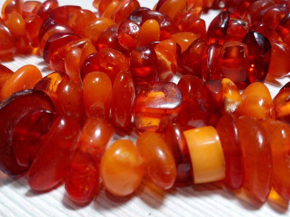 Балтийска кехлибарена огърлица, 74 см. дължина. Безплатна доставка.