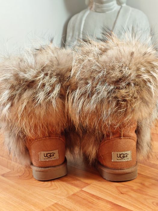 Ugg îmblănite, maro camel mărimea 37