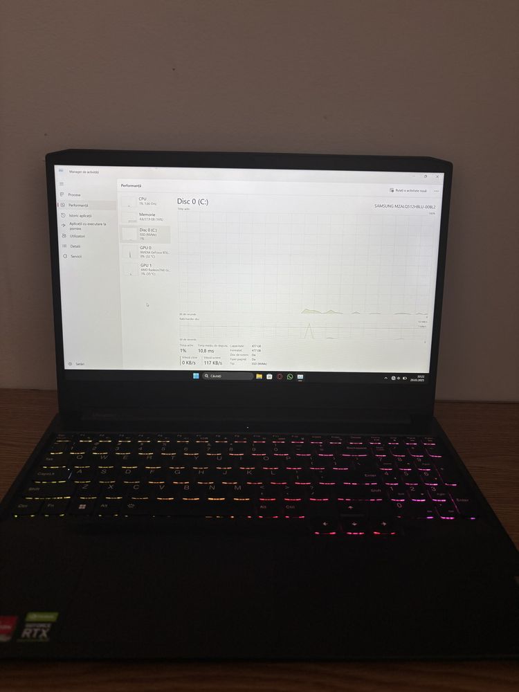 Leptop Gaming Lenovo Idea Pad 3 15ACH6 AMD Ryzen7 5800H RTX 3050 32gb