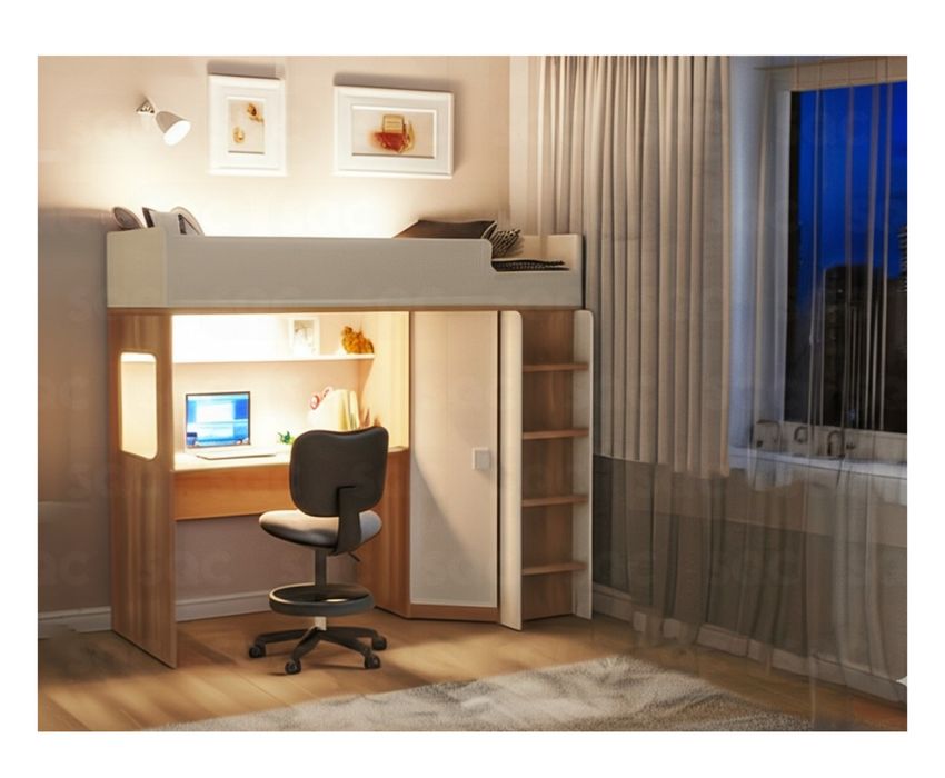 Кровать-чердак SQC B605.41 — уют, функциональность и стиль в одном!