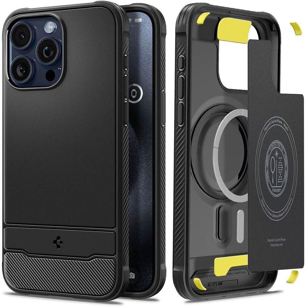 Кейс spigen rugged armor mag magsafe за iphone 15 pro matte black