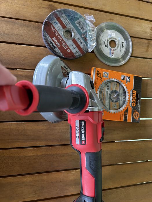 Pachet Polizor unghiular (flex) Einhell Axxio brushless plus accesorii