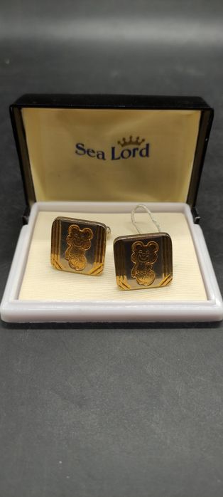 Запонки Олимпийский мишка