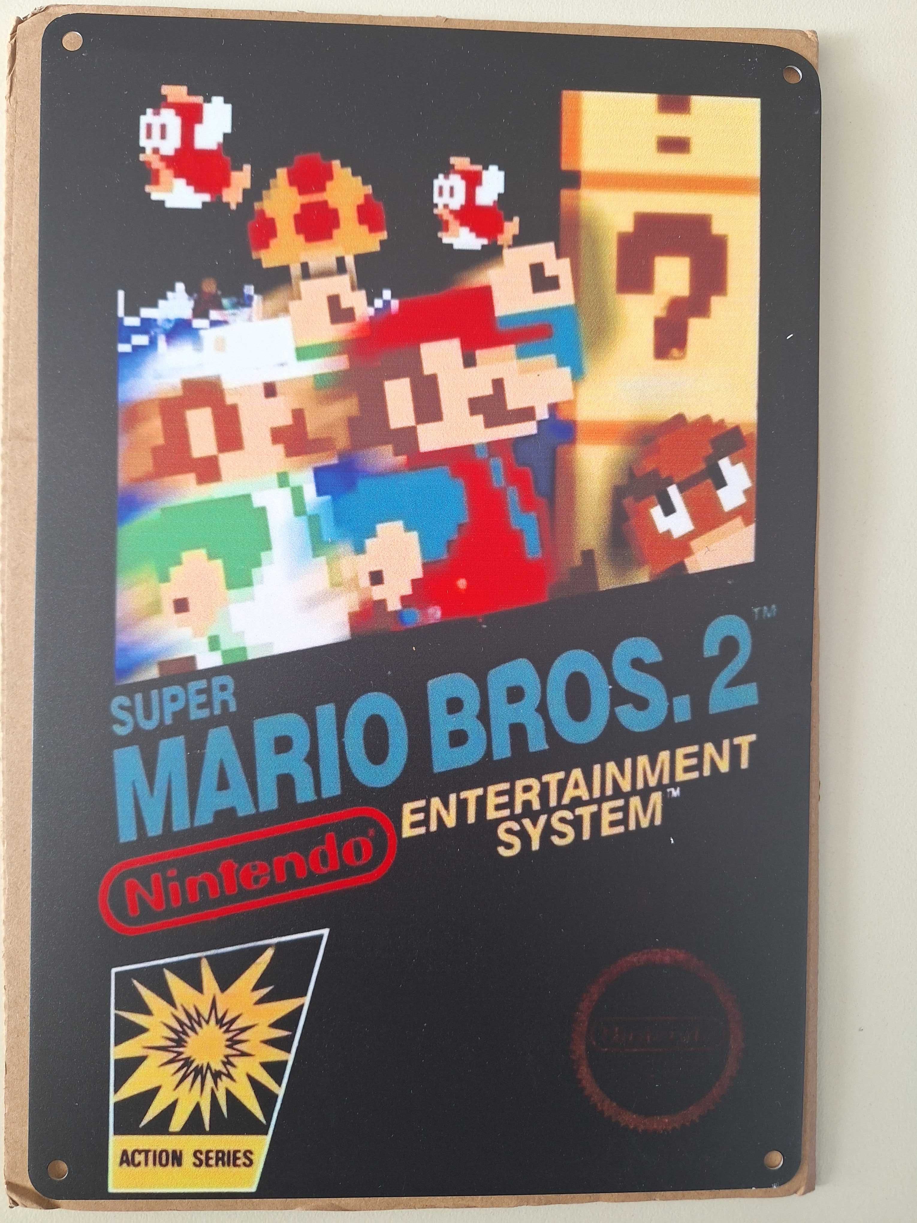 Super Mario Bros Nes Retro Video Game Metal Poster Sign 20x30cm poster