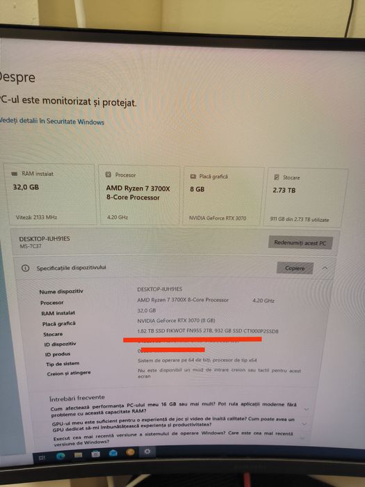 Vând PC gaming utilizat