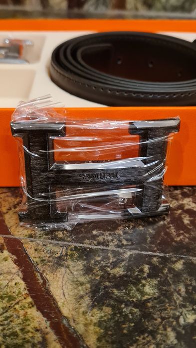 Curea Hermes Neagra | 2 Catarame
