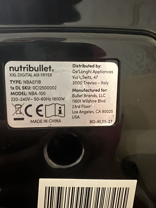 Nutribullet Airfryer 1800 w