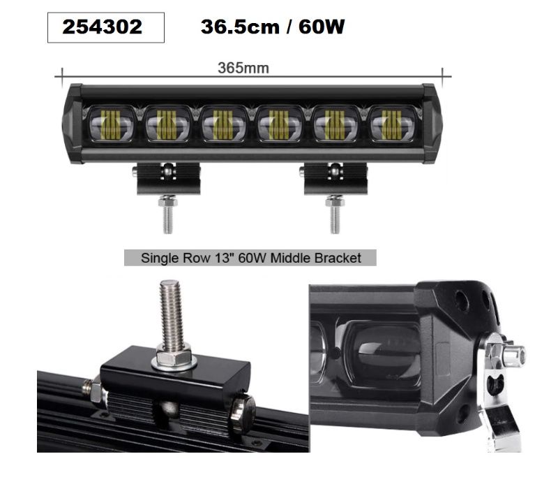 Супер Мощен LED BAR 36,5cm 60W 12v/24v НОВО ПОКОЛЕНИЕ