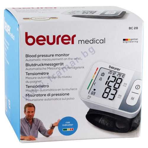 Beurer BC 28 Електронен Апарат за измерване на кръвно на китка, НОВ