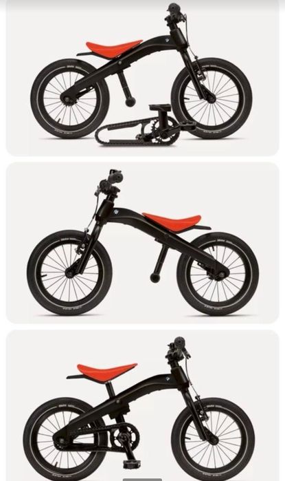 Bicicletă copii BMW Kidsbike 14 Zoll 2 in 1 negru model 2021