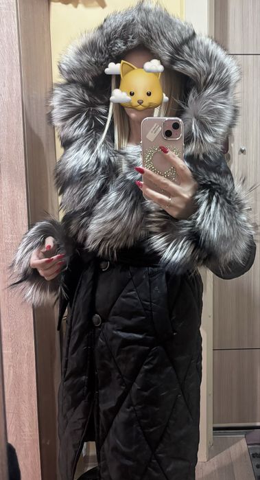 Палто с естествен косъм