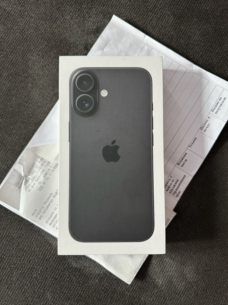 Apple iphone 16 256 Black  Нов 36m Гаранция