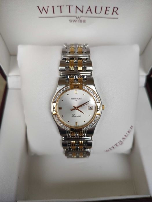 Швейцарски дамски часовник с диаманти - Wittnauer Laureate